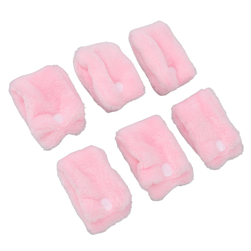 12pcs Heatless Coral Fleece Hair Rollers Hair Curlers DIY Curl Hair Styling Tools Pink