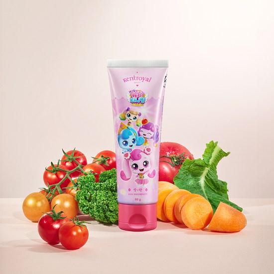 Kent Royal Catchtinipping Kids Children's Vegetable Toothpaste Strawberry Flavor, a Popular Character In Korea