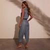 IHUASU Женский летний повседневный комбинезон из тонкого стираного денима