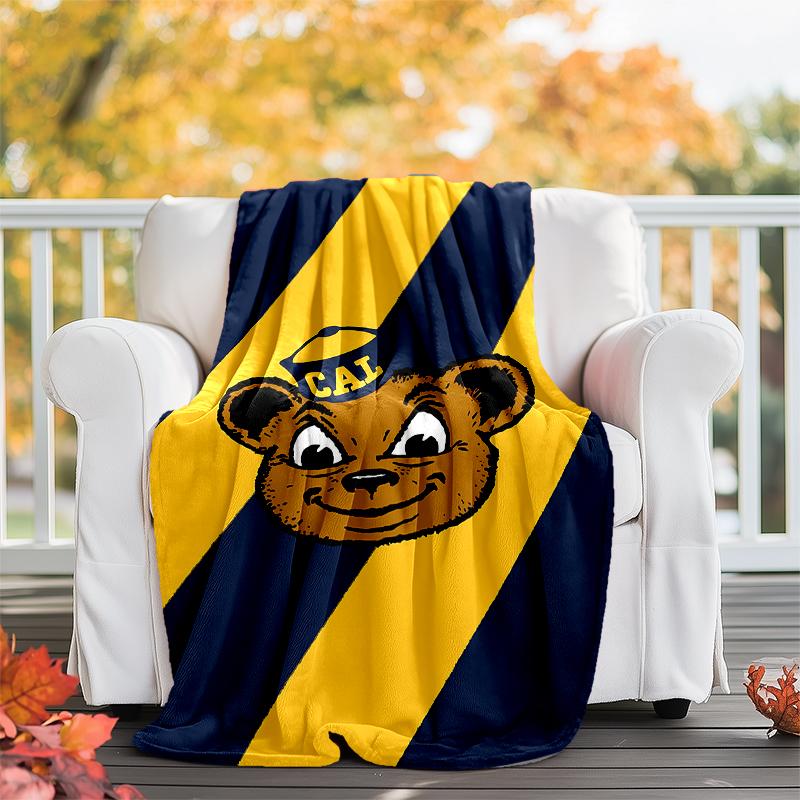 California Golden Bears printed throw blanket—soft,warm;versatile blanket for all seasons—perfect as &air-conditioning throw,nap blanket