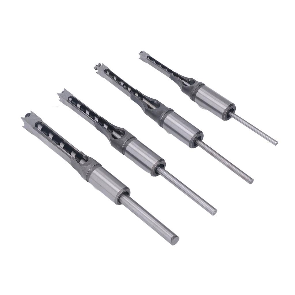 Набор из 4 шт. квадратных сверл по дереву HSS износостойкие 1/4 дюйма 5/16 дюйма 3/8 дюйма 1/2 дюйма зенковка