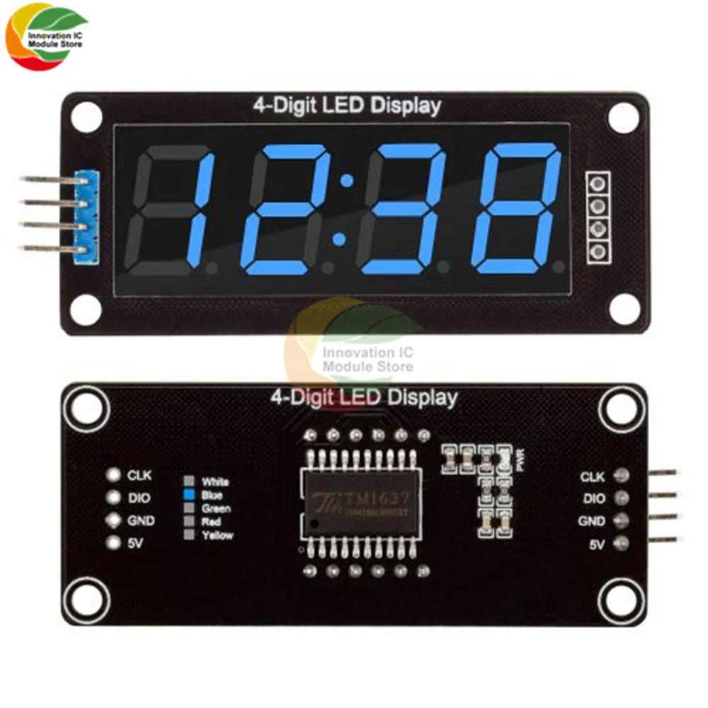 Модуль часов TM1637 4-разрядный светодиодный 0,36" 0,56" Дисплейная трубка 7-сегментный светодиодный дисплей Часы Двойная точка Модуль 0,36" 0,56 дюйма Arduino