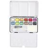 Watercolor Paint - Travel Box - 12 Metallic Colors - Brush Included