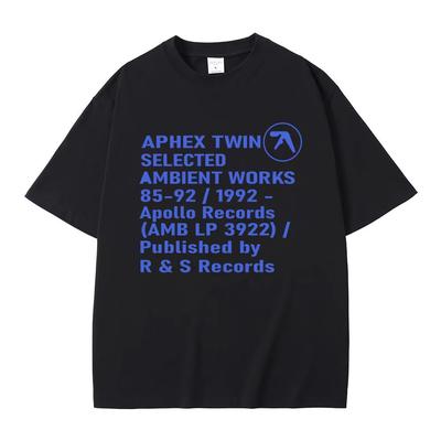 2026 Горячая Распродажа Футболка с Графическим Принтом Aphex Twin Y2K Мужская Женская Хип-Хоп Уличная Одежда Футболка Ретро Винтажная Графическая Оверсайз Футболка