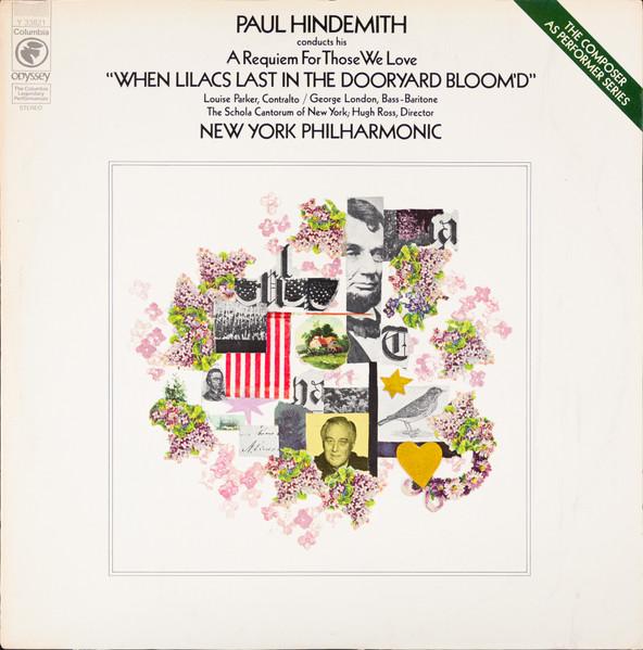 LP Пластинка PAUL HINDEMITH, NEW YORK PHILHARMON - Paul Hindemith Conducts His A Requi Y33821 Columbia Odysse 1975 US Classical Used