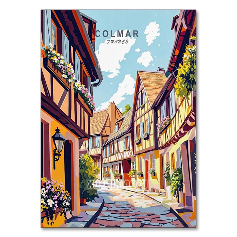 Городская архитектура Алмазная картина Набор для самостоятельной вышивки крестом Лондонская улица Полный круглый мозаичный узор Украшение для дома для начинающих