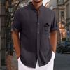 Men'S Casual Loose Short Sleeved Printed Shirt With Fashionable Top