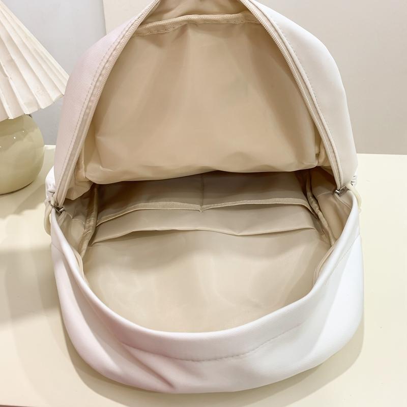 Студенческий однотонный школьный женский рюкзак в студенческом стиле с буквенным принтом, рюкзак большой емкости