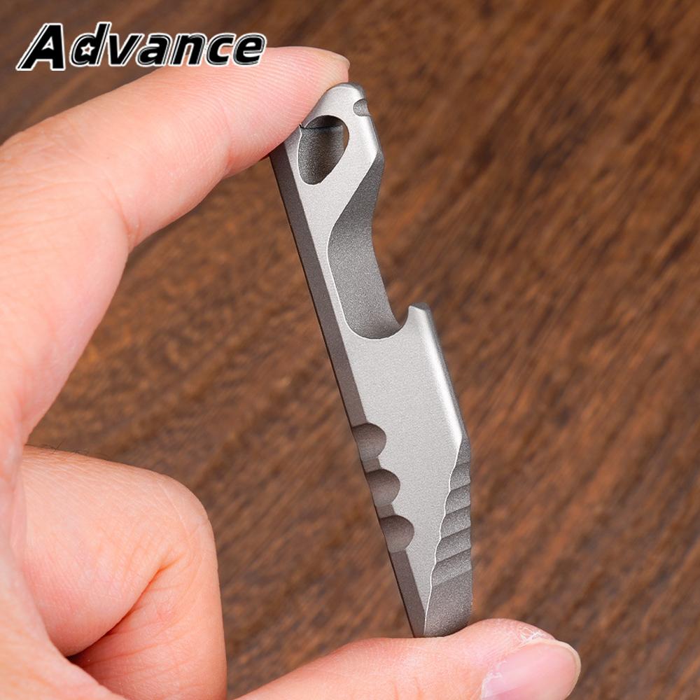 Titanium Alloy Bottle Opener Multi Functional Keychain Pendant Outdoor Tool EDC 4