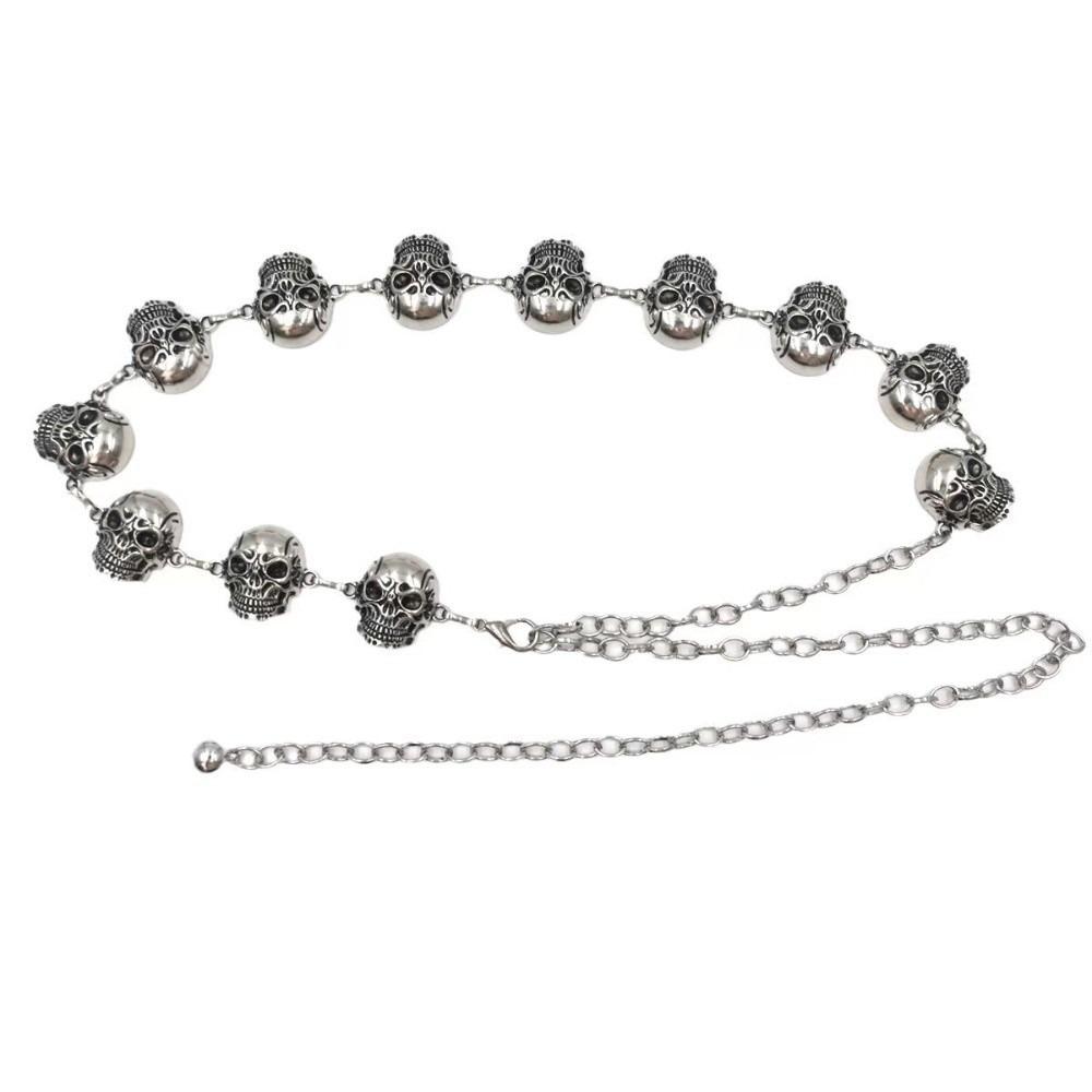 Y2K Skull Waist Chain Punk Waistband Fashion Body Chain Girl