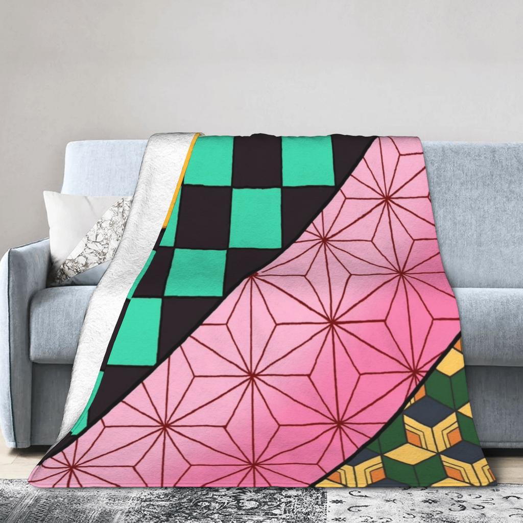 Клинок, рассекающий демонов Зеницу Аниме Плед Фланелевый Винтажный Теплый Плед для Покрытия Кресла Диванная Декорация