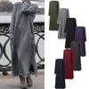 New Autumn and Winter Loose Long Skirt Plus Velvet Sweatshirt Casual Dress Women Fashion Solid O Neck Long Sleeve Holiday Dress