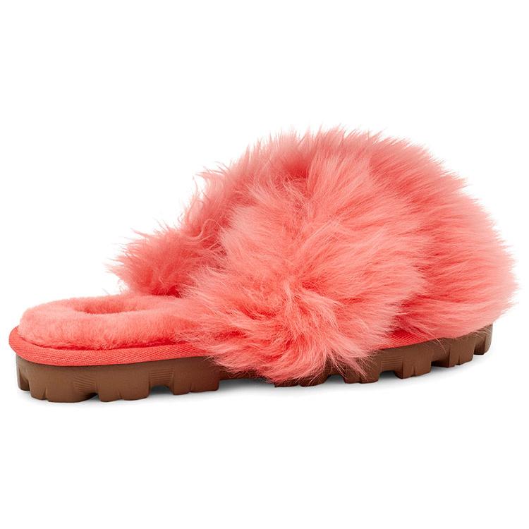 UGG Fuzzalicious Тапочки Кораллово-красные Женские 1108917-PCRL