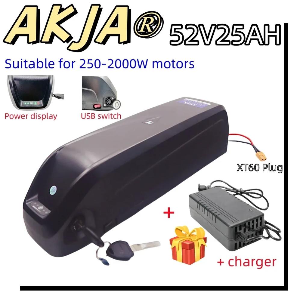 Быстрая транспортировка по воздуху, новая полная мощность 18650 Hailong Battery 36V48V52V 25AH литиевая аккумуляторная батарея, подходящая для 250-2000 Вт