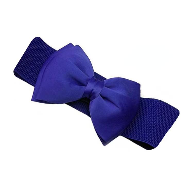 Летний элегантный милый пояс с большим бантом, эластичный широкий эластичный ремень для платья, новые дизайнерские ремни для женщин, винтажный пояс для девочек