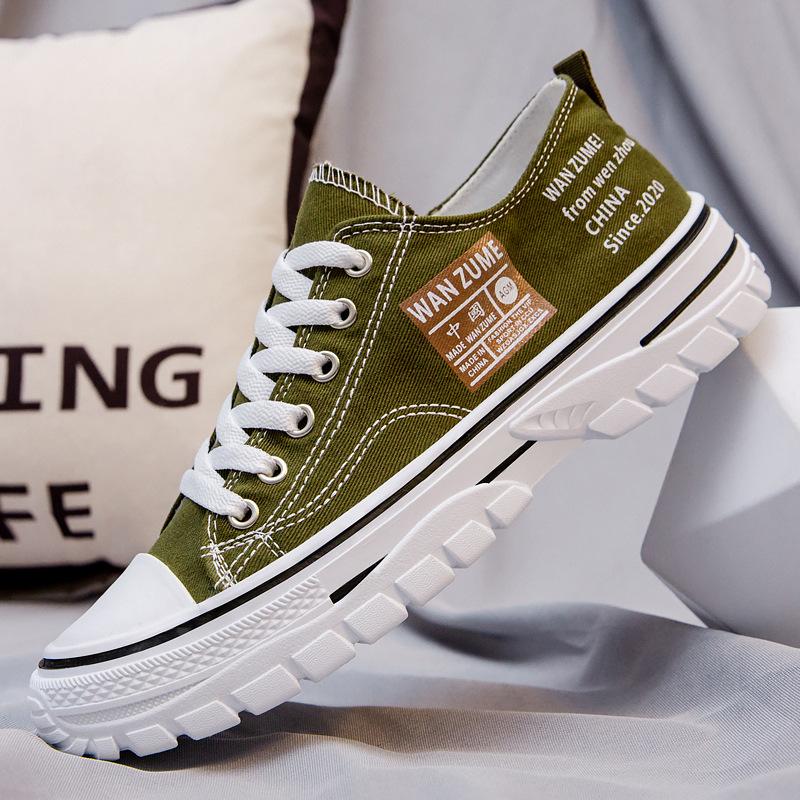 Мужская обувь Низкие парусиновые туфли Мужская дышащая обувь в гонконгском стиле Модная повседневная обувь для сноуборда Корейская обувь Tide