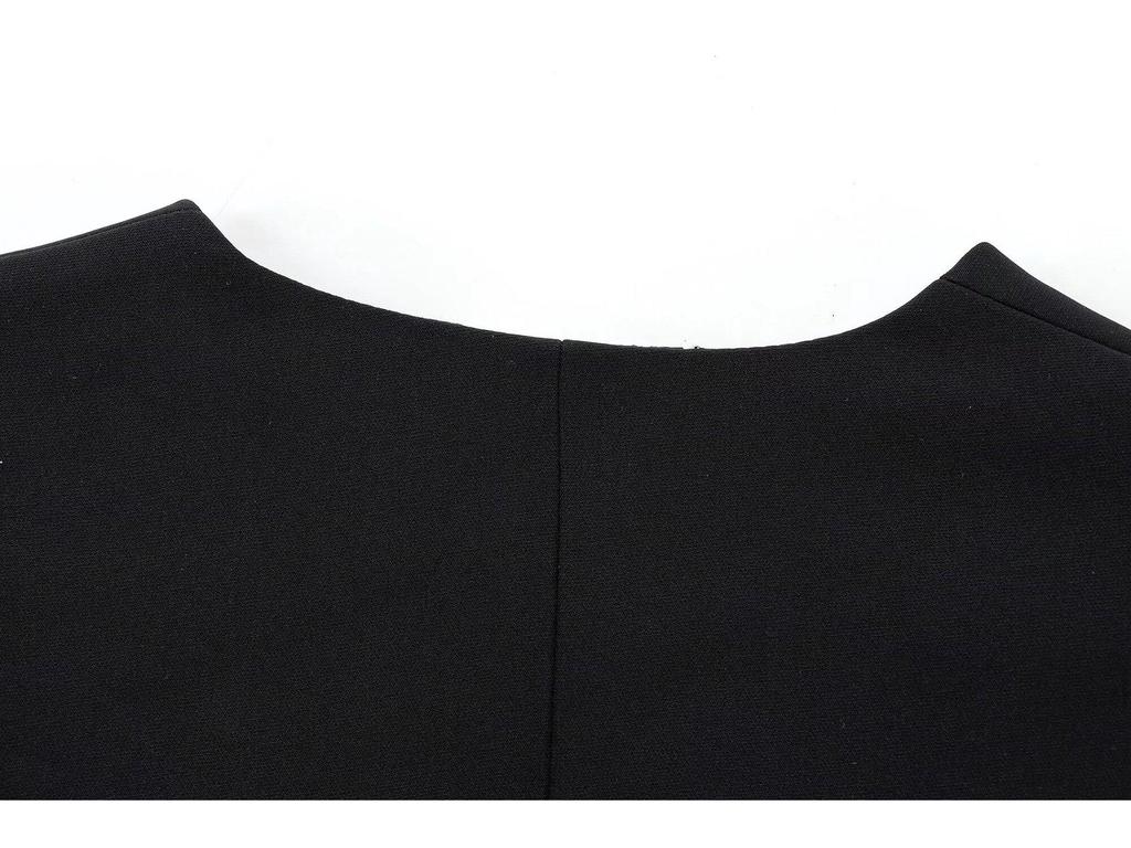 Женский зимний модный костюм в европейском и американском стиле 2024 года с универсальным поясом - 1270608