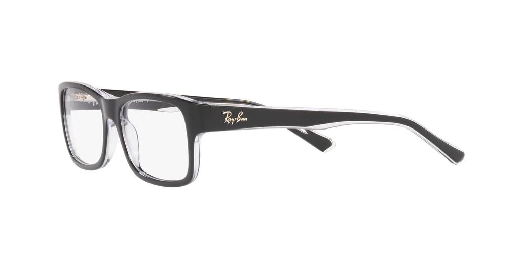Prescription Eyewear Frames RX5268 2034 BLACK ON TRANSPARENT 52 [Ray-Ban]