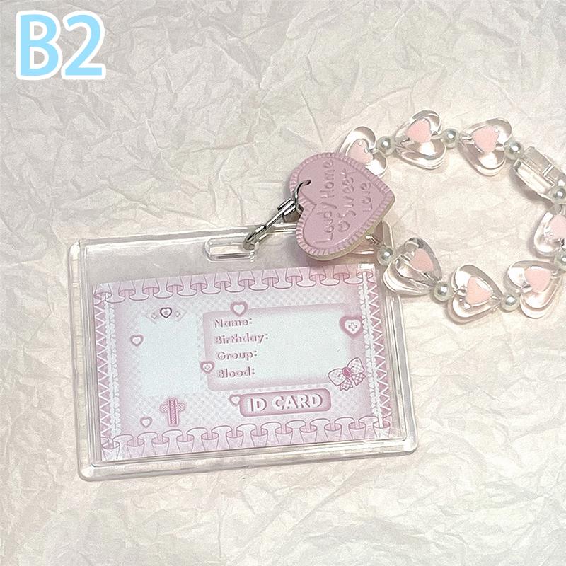 Butterfly Acrylic Card Holder Photocard Holder Credit Id Bank Card Protective Case Keychain Pendant