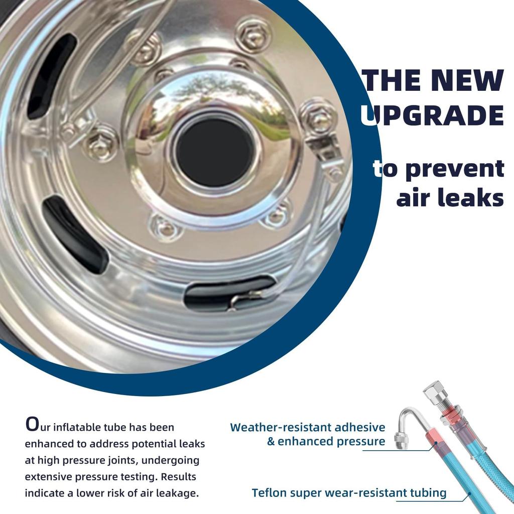 Double Tires Air Inflation Kit, Tire Valve Extension, Valve Stem Extenders, Valve Stem Extension, Easy Connecting To Tire Valves And Equipment And