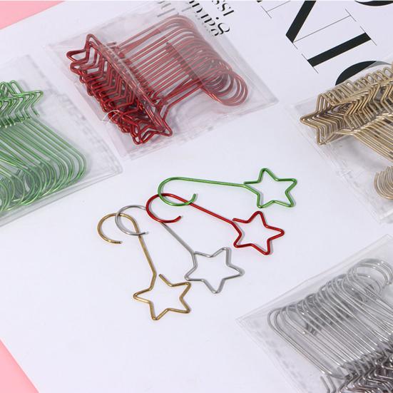 20 шт., крючки для рождественских украшений, универсальные изысканные подвесные крючки в форме звезды для праздничного украшения