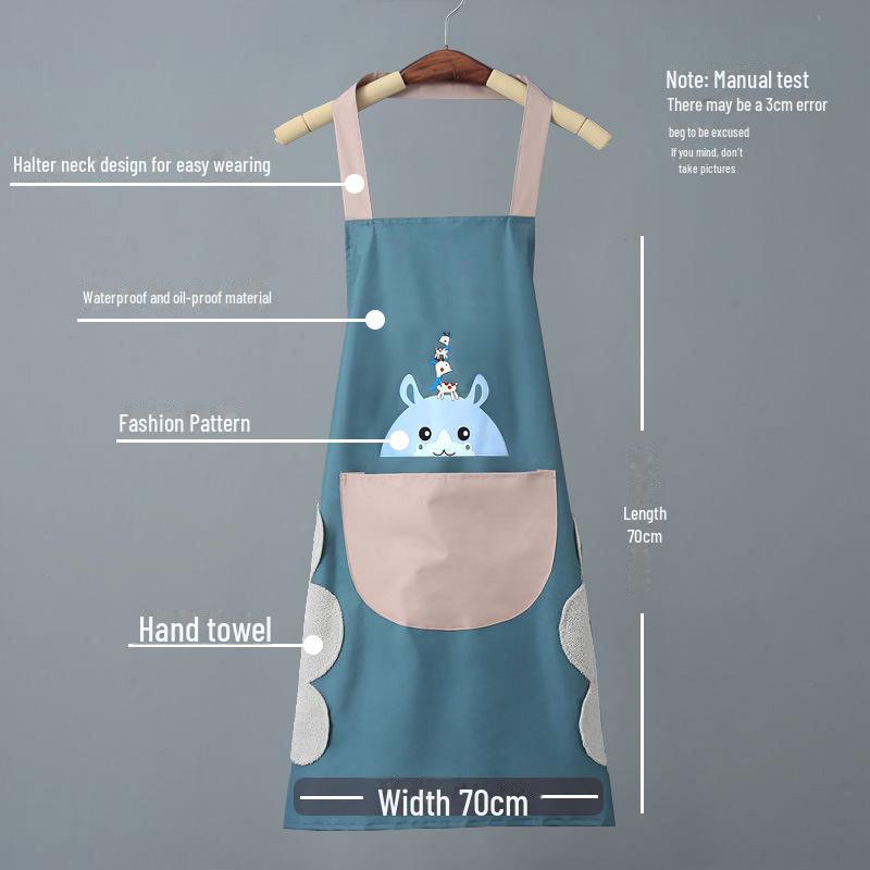Waterproof & Oil-Proof Kitchen Apron - Trendy Unisex Design for Cooking and Household Tasks