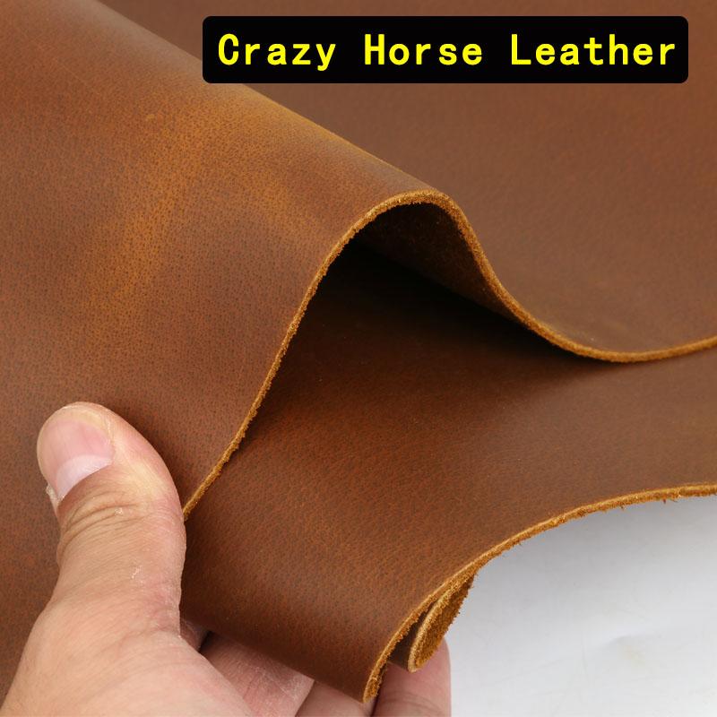 Желто-коричневая кожа Crazy Horse толщиной 2 мм, жесткая коровья кожа верхнего слоя, ручная работа, DIY, кожаный журнал, меняющая цвет, масляная восковая кожа