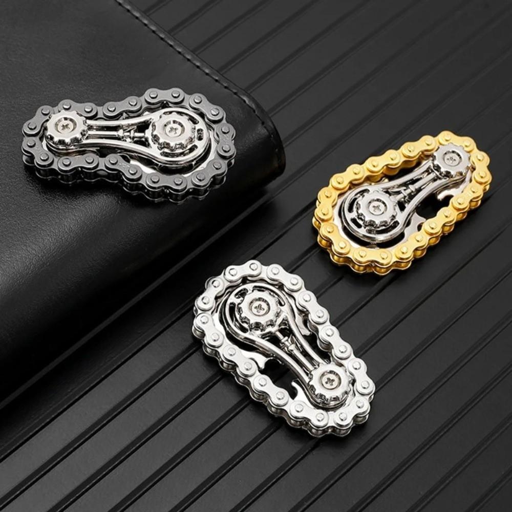 Creative Flywheel Fidget Spinner Spinning Top Wheel Gear Chain Gyroscope Adult Kid