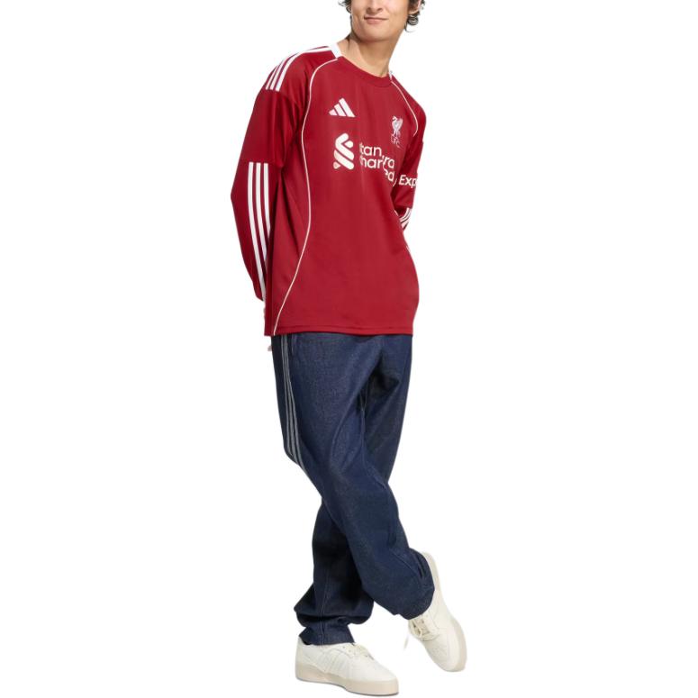 adidas Бесплатная доставка с adiClub Ливерпуль ФК 25/26 Домашняя футболка с длинным рукавом JV6456