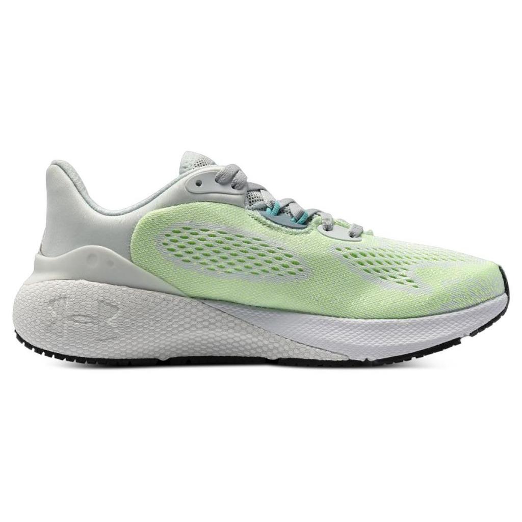 Under Armour HOVR Machina 3 Удобная ткань Низкий верх Повседневные кроссовки для бега Женские кроссовки Серый Зеленый 3026263-100