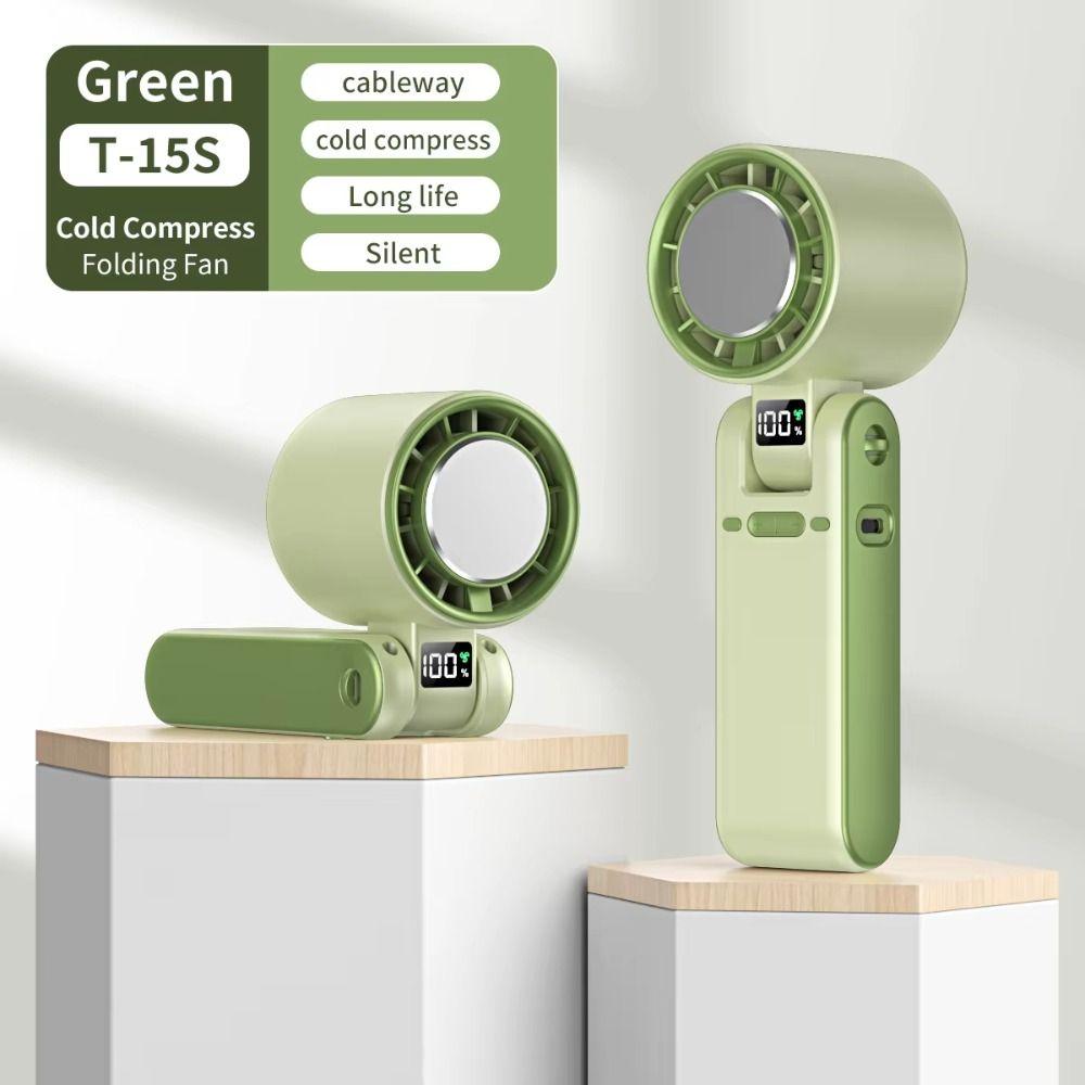LED Display Portable Fan Powerful Handheld Electric Fan Turbo Quiet Fan Home Use