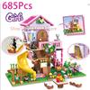 Dream City Friendship Tree House Princess Castle Building Blocks Street View Girls Series Gifts House Bricks Assembled Toys Kid