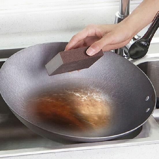 3/4/5Pcs Emery Cleaning Sponge Nano Carborundum Wipe Sponge Brush Rust Eraser Pots Pans Sink Grill Cleaning Scrubber Scouring Pad