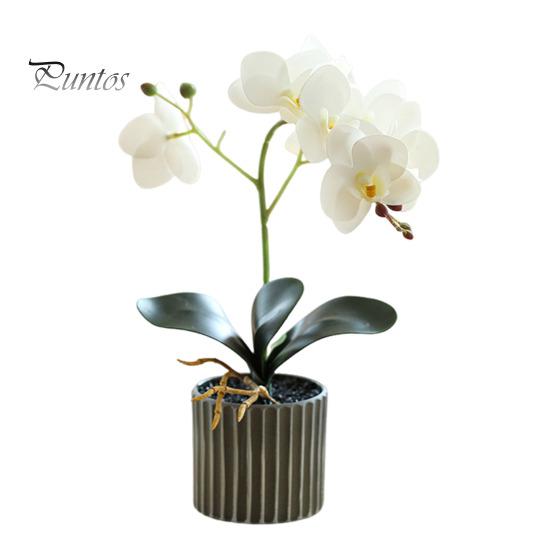 Искусственное растение в горшке, искусственная орхидея-мотылек, бонсай, настольный искусственный фаленопсис, цветы для домашнего обеденного стола, украшения офисного стола