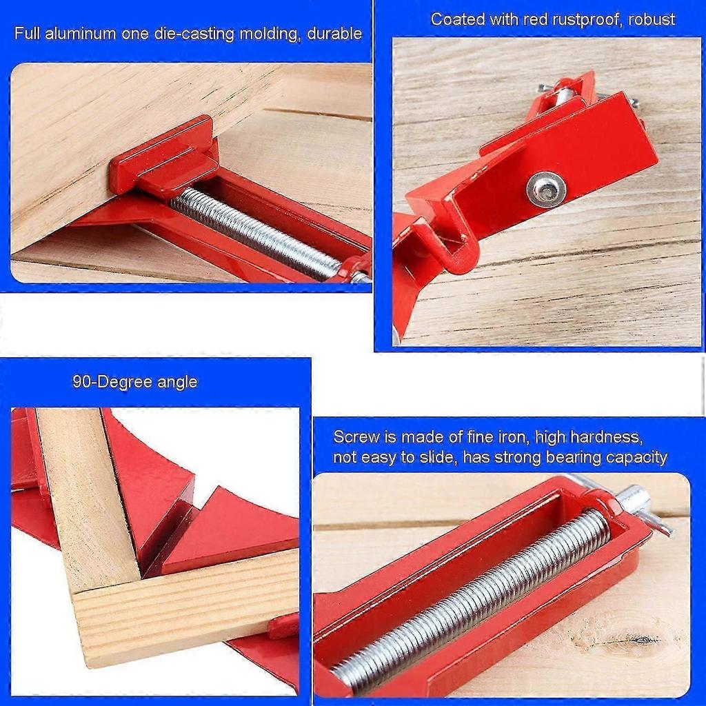 Corner Clamps for Woodworking Set of 4, 90 Degree Right Angle Clamp for Wood Welding Jig Picture Photo Frame, Adjustable DIY Hand Carpenter Tool