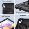 360 Rotating Stand Case for Xiaomi Redmi Pad 2 2025 11.0inch Model 25040RP0AG Silicone+PC Hybrid Armor Cover with Shoulder Strap