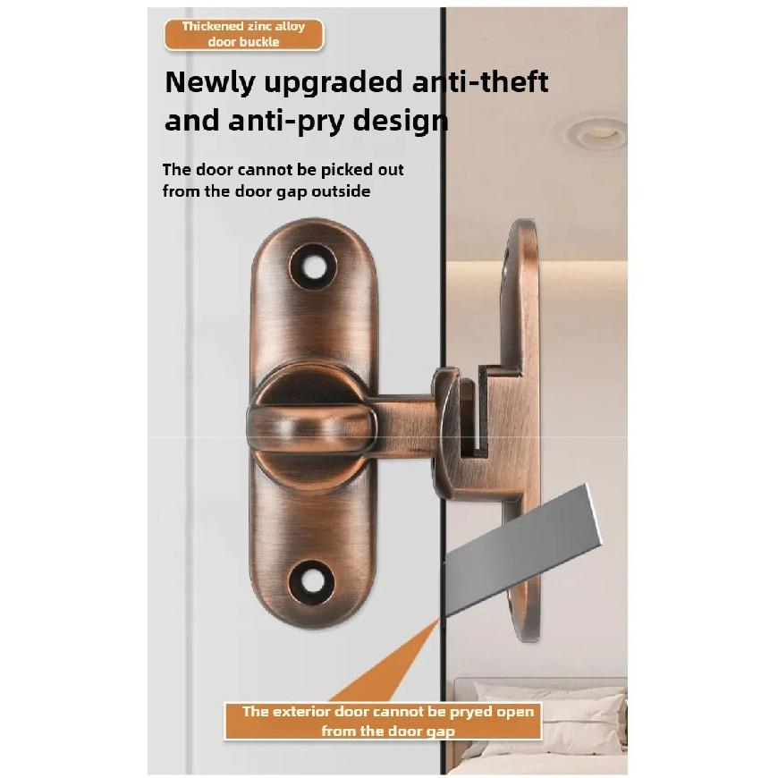 Zinc alloy Hook Latch Window Drawers Cabinet Locks 90/180 Degree Barn Door Latch Bolt Hooks Sliding Gate Buckles Hardware