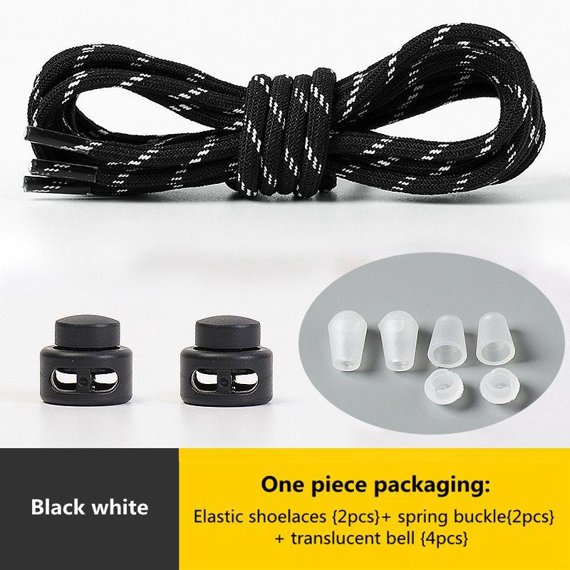 № 8. Шнурки с пружинным замком без завязок. Эластичные шнурки. Кроссовки для детей и взрослых. Быстрые шнурки для обуви. Круглые шнурки без завязок.
