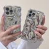 Wave Electroplated Meteorite Pattern Suitable for Apple 15promax Phone Case with Precision Hole iPhone 13 Soft Case 11
