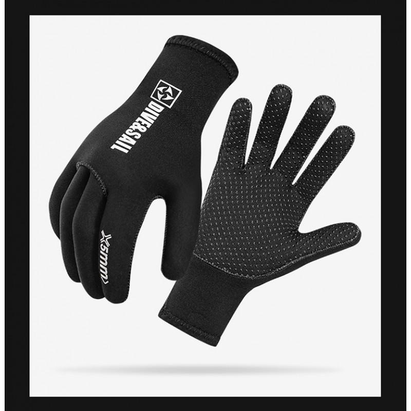 5mm Neoprene Diving Gloves Surfing Snorkeling Kayaking Fishing Cold Water Protection Anti-Slip Durable