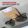 AABHA1 Suede Car Logo Sun Visor Glasses Clip Ticket Card Storage Clamp For Mercedes Benz CLK GLC W212 C200 C300 W203 W204 W205 W169