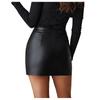 Модная женская короткая кожаная юбка с высокой талией, повседневная короткая мини-юбка