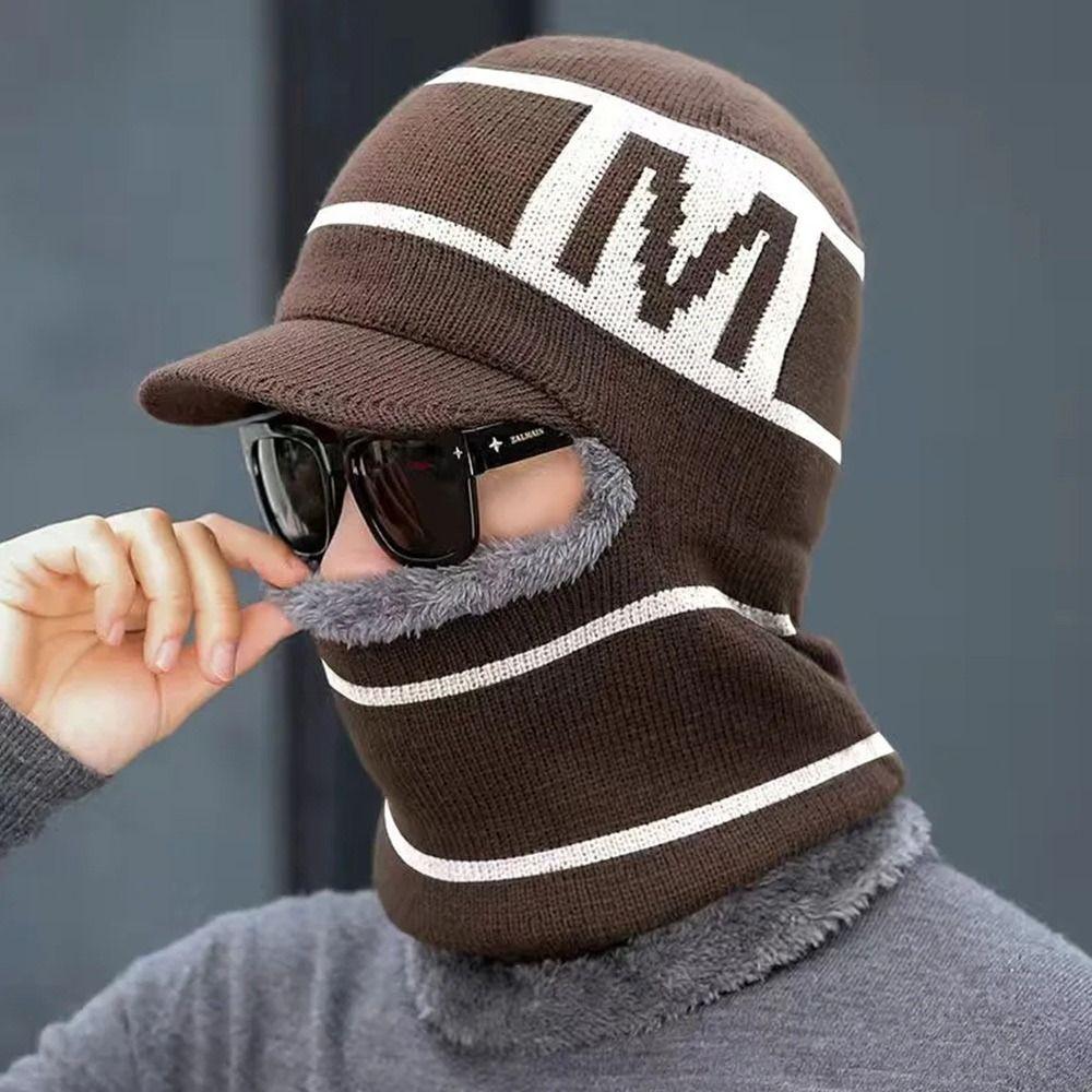 Fleece Beanie Hat Scarf Soft Balaclava Winter Neck Scarf Cap Outdoor