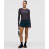 Lululemon Swiftly Tech Long Sleeve Shirt 2.0  Waist Length Spandex Stripe Atmospheric Purple Coal