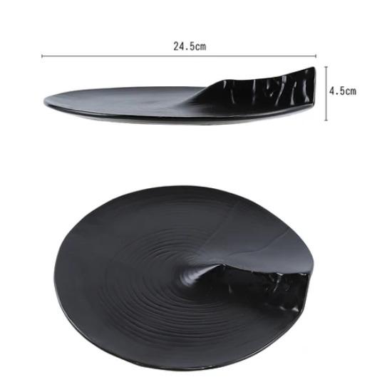 Молекулярная кухня Чисто белая плоская тарелка Гостиничный ресторан Форма тарелка Холм Клуб Холодное блюдо Dim Sum Керамическая кухонная посуда