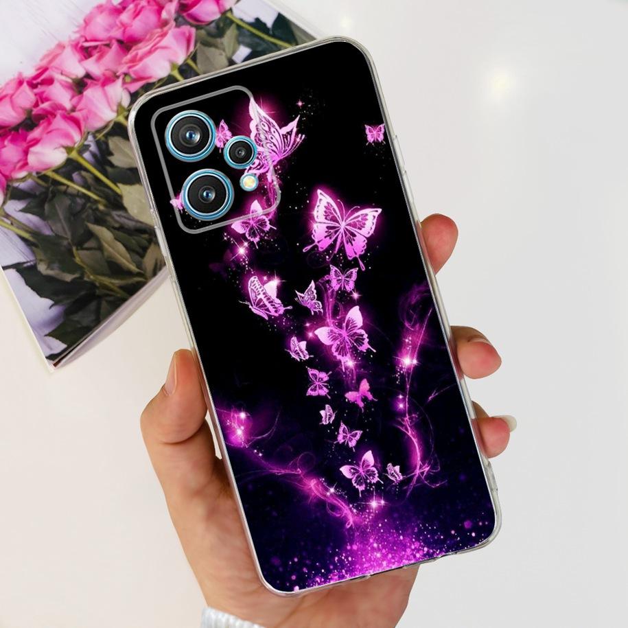 Чехол для OPPO Realme 9 Pro Plus 5G RMX3392 Модный силиконовый мягкий чехол с бабочкой для Realme 9 Pro+ Чехол Realme9 Ударопрочный Funda