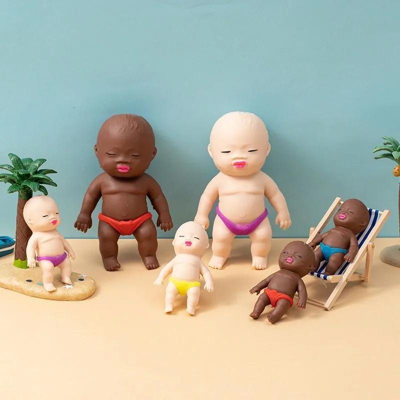 Nashata Black Doll Decompression Toy Stress Relief Desk Toy For Office Workers Anti-Anxiety Funny Prank Gift April Fools'