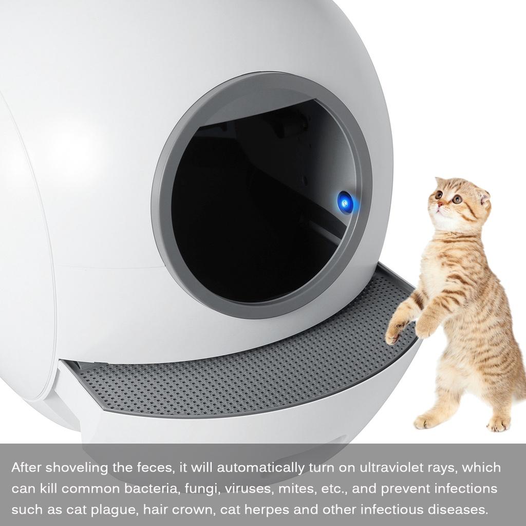 Electric Cat Litter Box Lid Cats Toilet Splash-proof Automatic Closed Smart Wifi Pet Litter Tray Self Cleaning With Litter Scoop