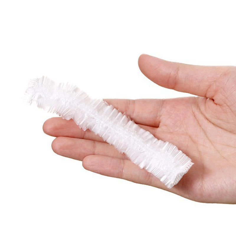 100Pcs Clear Disposable Shower Caps PE Waterproof Hair Caps for Hair Dye, Spa & Bathing Kitchen Bathroom Accessories