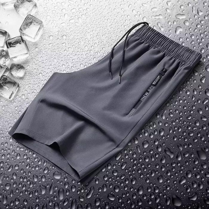 Мужские шорты, тонкие повседневные спортивные летние брюки с пятью точками, свободные пляжные брюки, бриджи, мужские брюки